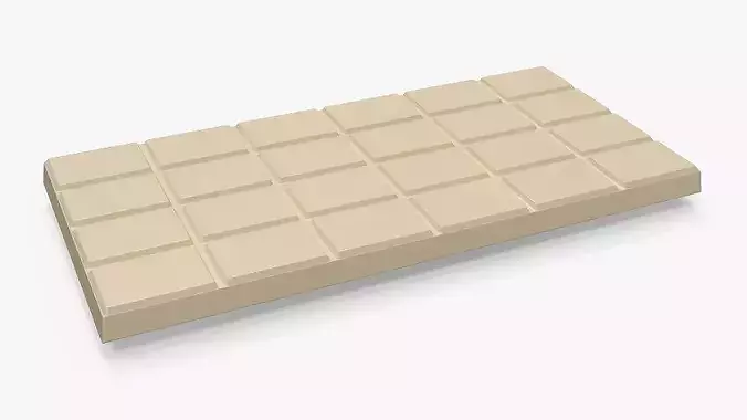 White Chocolate Nut Slab Brown 3D model 3