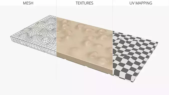 White Chocolate Nut Slab Brown 3D model 6