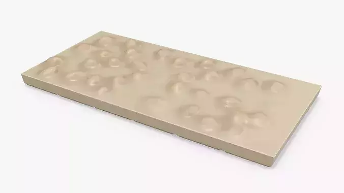 White Chocolate Nut Slab Brown 3D model