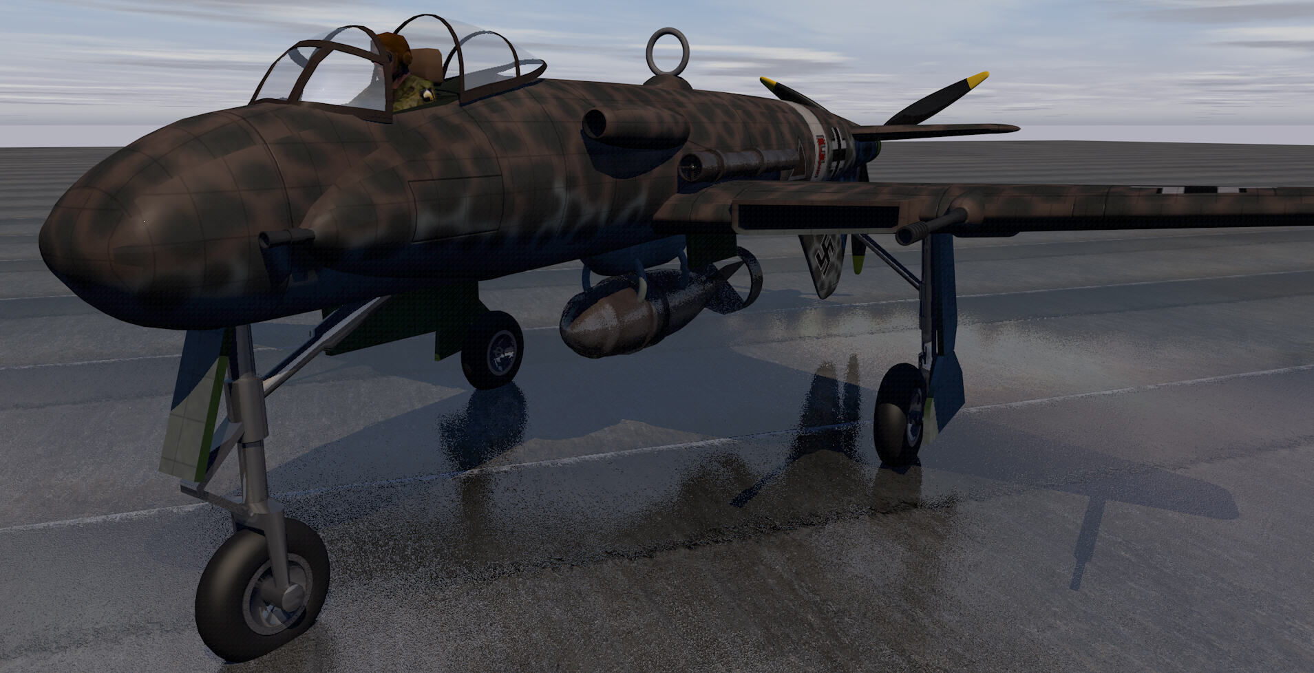 Blohm und Voss Bv-P 193 3D model_2