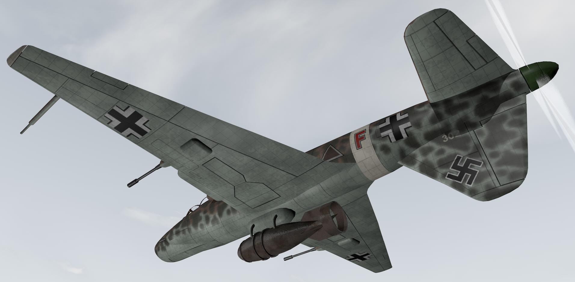 Blohm und Voss Bv-P 193 3D model_9