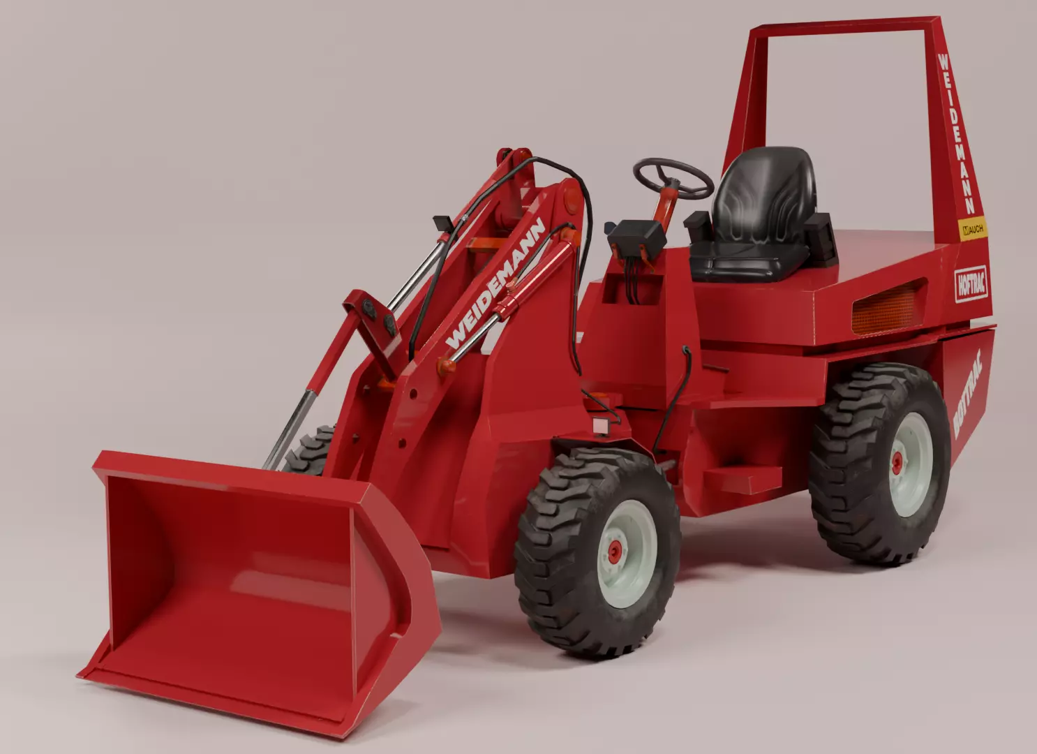 Weidemann 916DM Hoftrac Loader -Weidemann Hoftrac loader Low-poly 3D model