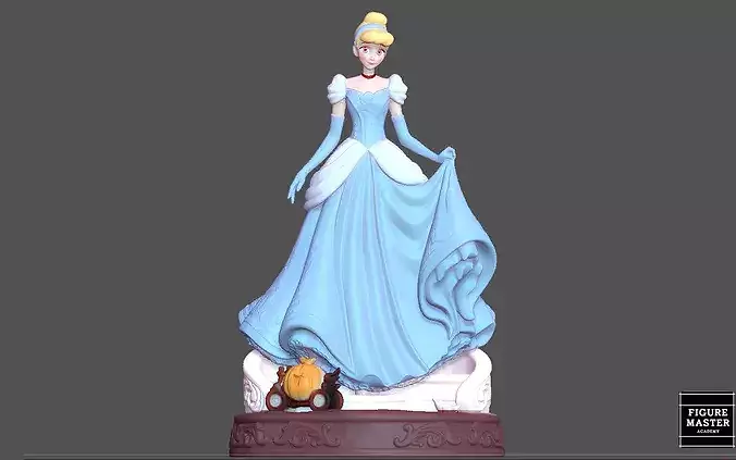 CINDERELLA DRESS 2 DISNEY PRINCESS GIRL ANIMATION 3D model 3D printable |  CGTrader