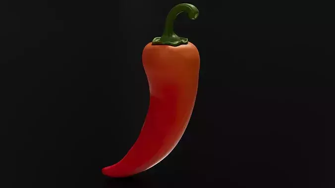 Food Vegetables Chili Pepper 3D print model 2