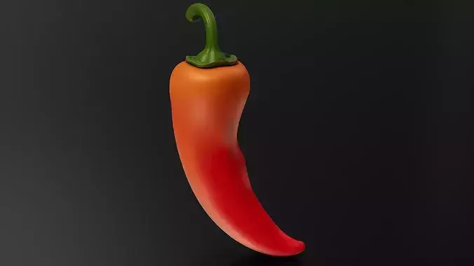 Food Vegetables Chili Pepper 3D print model 4
