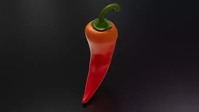 Food Vegetables Chili Pepper 3D print model 5