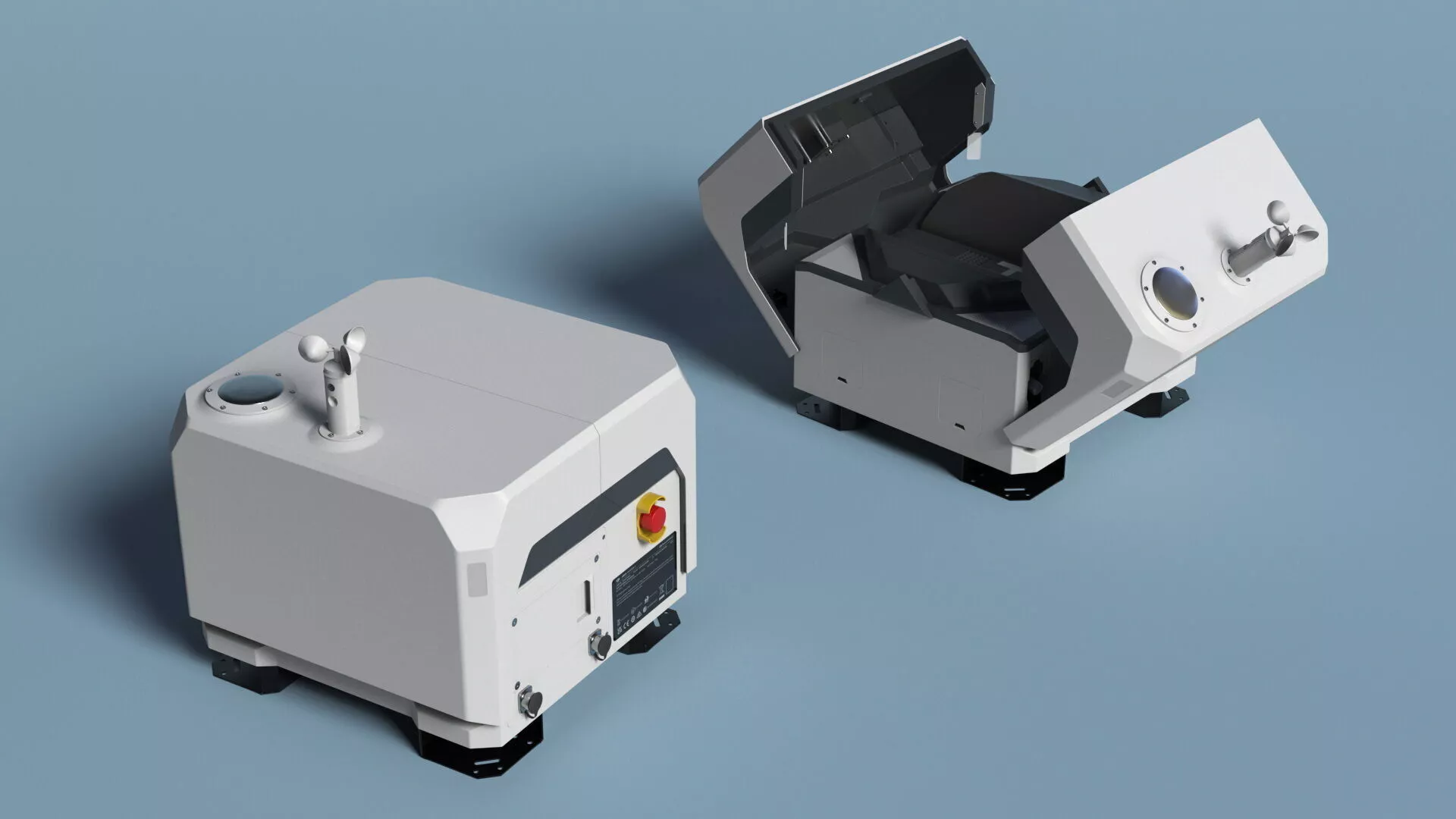 DJI Outdoor Drone Charging Station Grey Rigged 3D model
