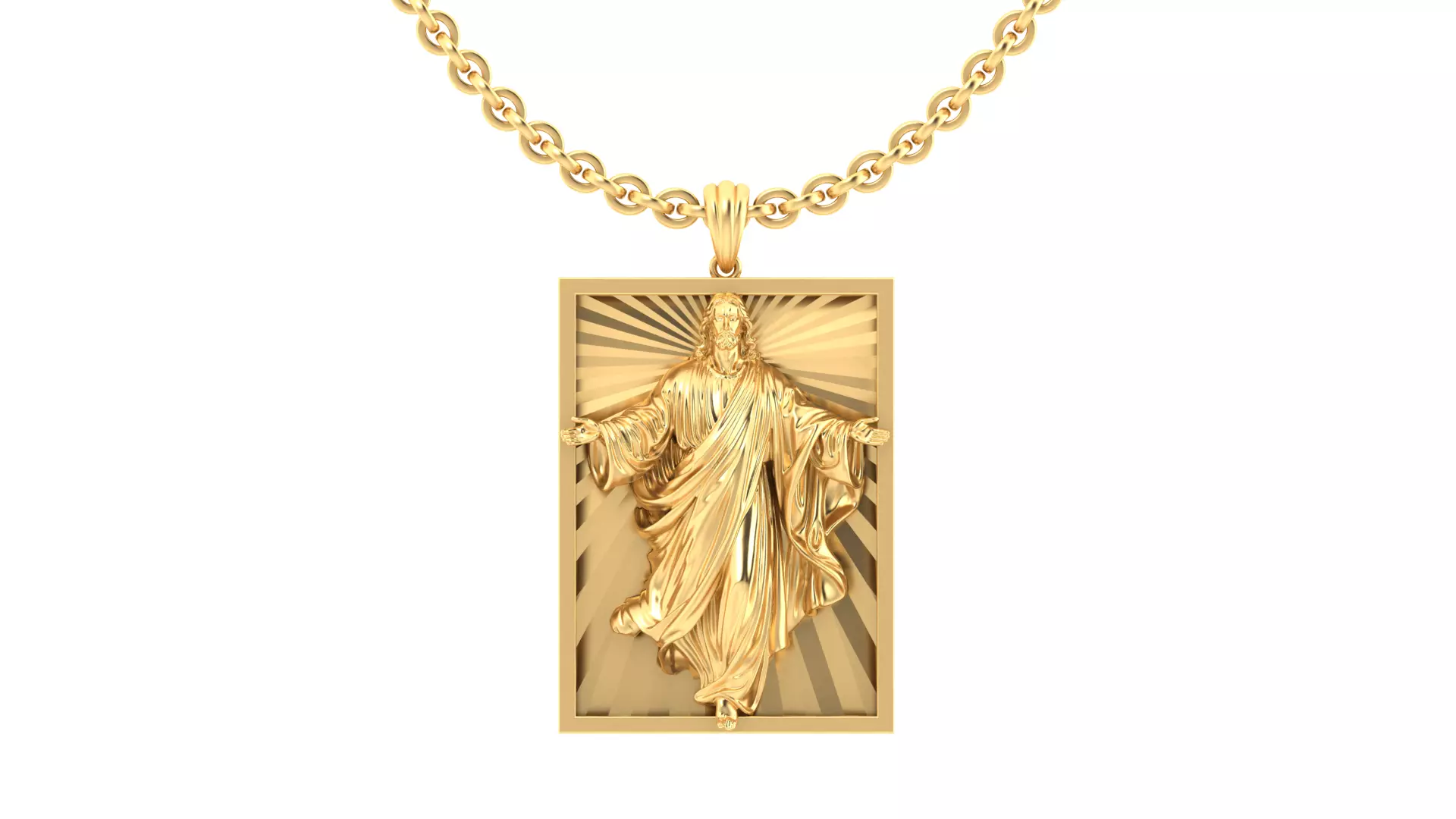 Divine Light Jesus Pendant 3D print model