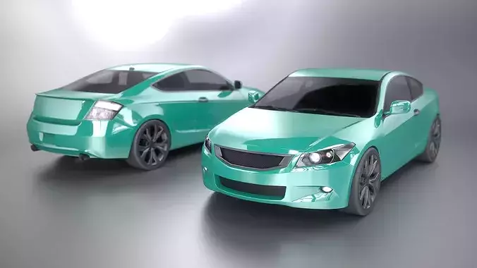 Modern Japanese Sedan - City Traffic - 4 LODs Game Ready