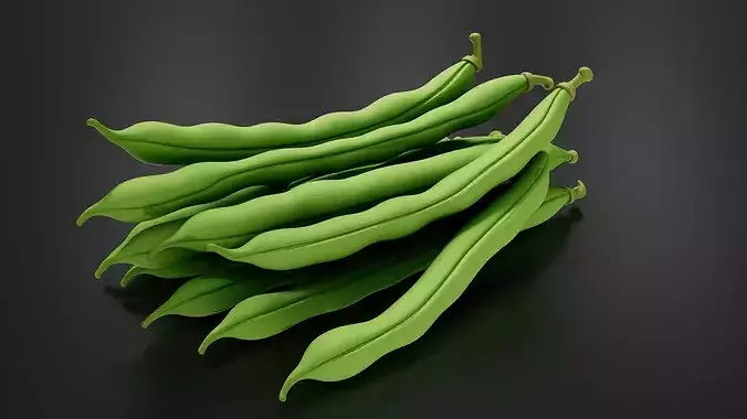 Food Vegetables Green Beans 3D print model 5