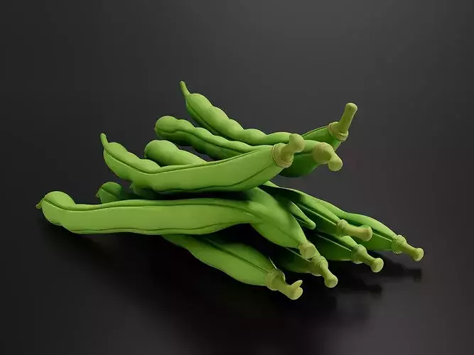 Food Vegetables Green Beans 3D print model