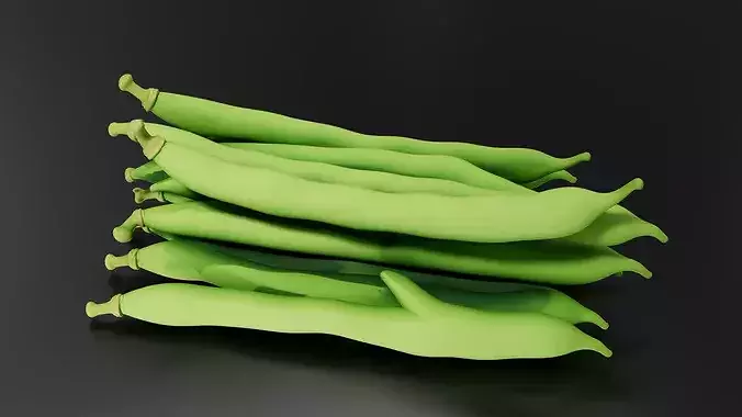 Food Vegetables Green Beans 3D print model 4