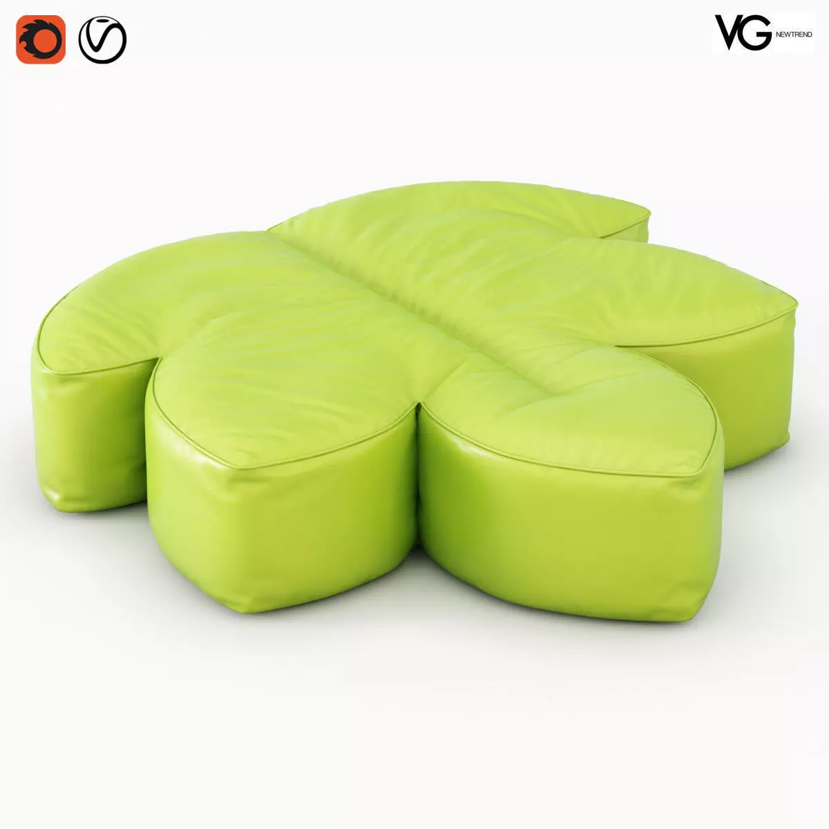 Pouf Aralia 3D model_0