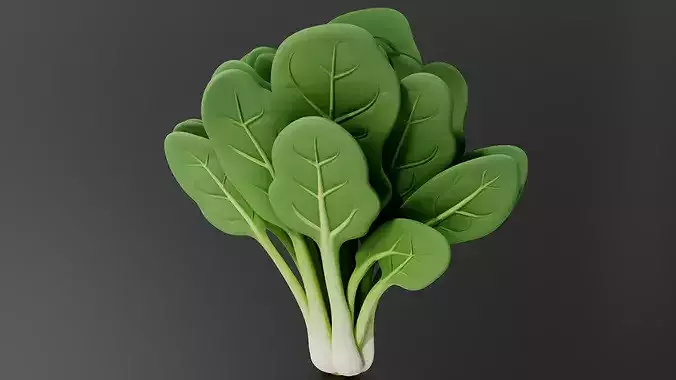 Food Vegetables Spinach 3D print model 4