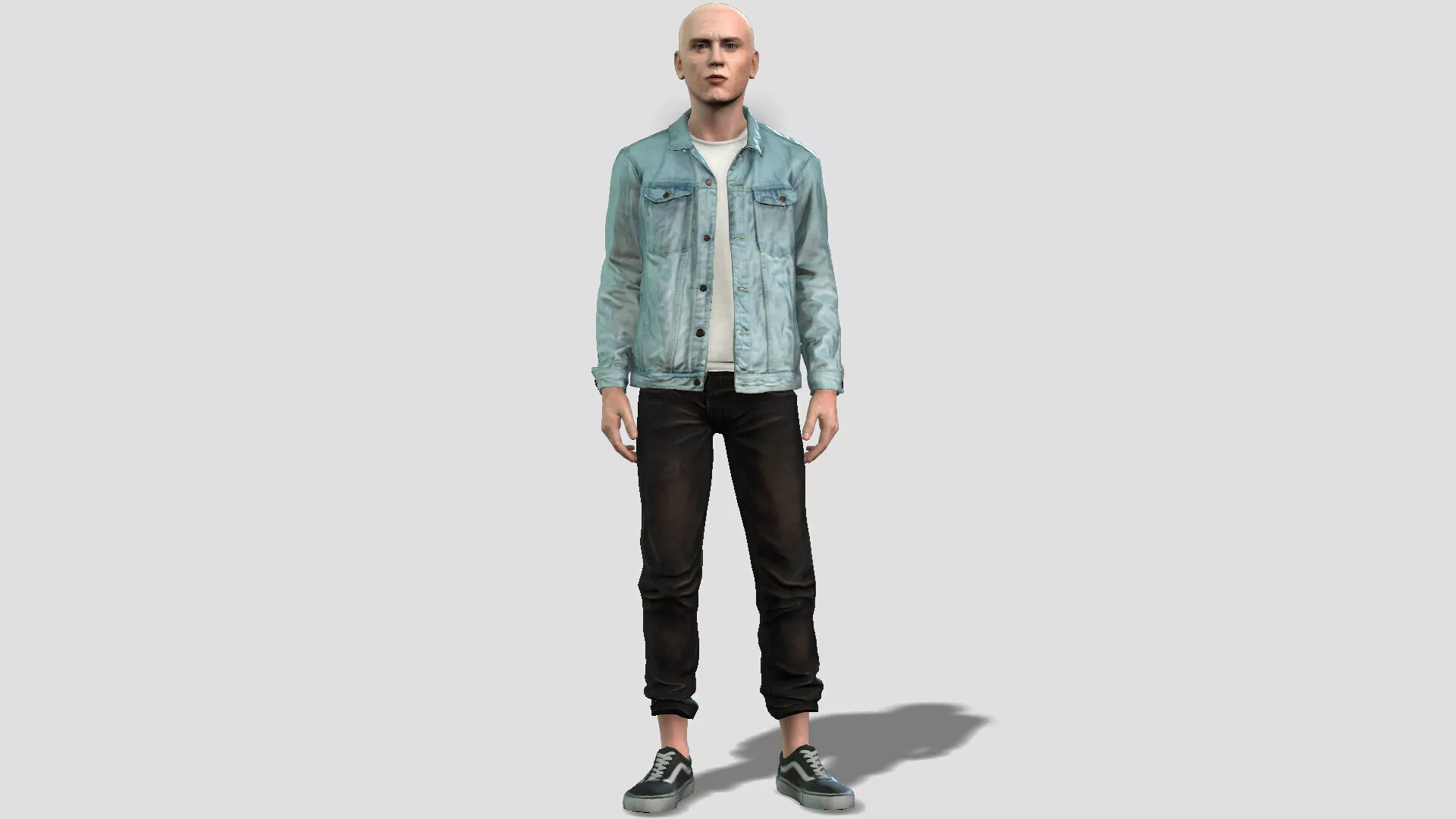 Aged Male Character Game Asset 3D model
