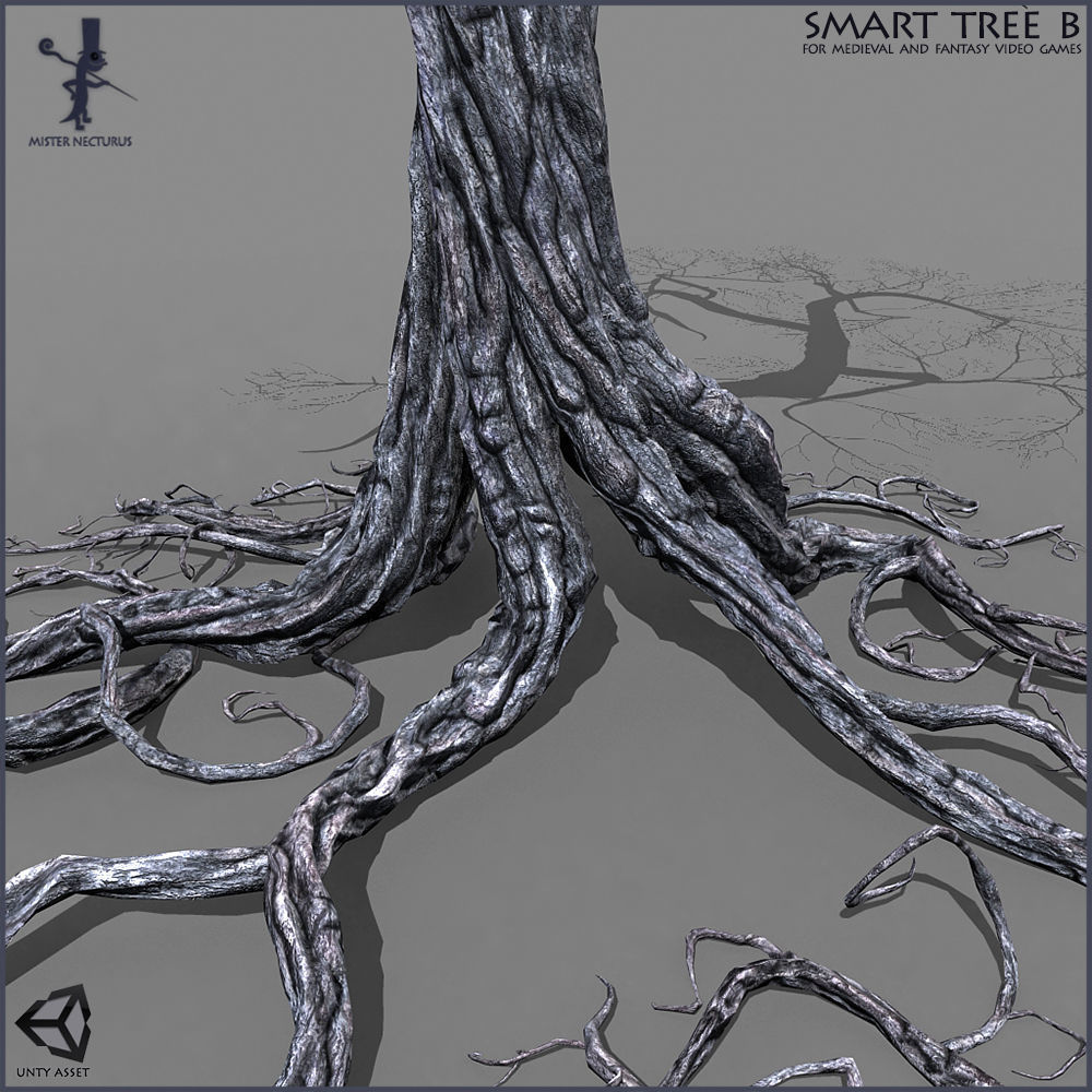 Smart Tree B Low-poly 3D model_3