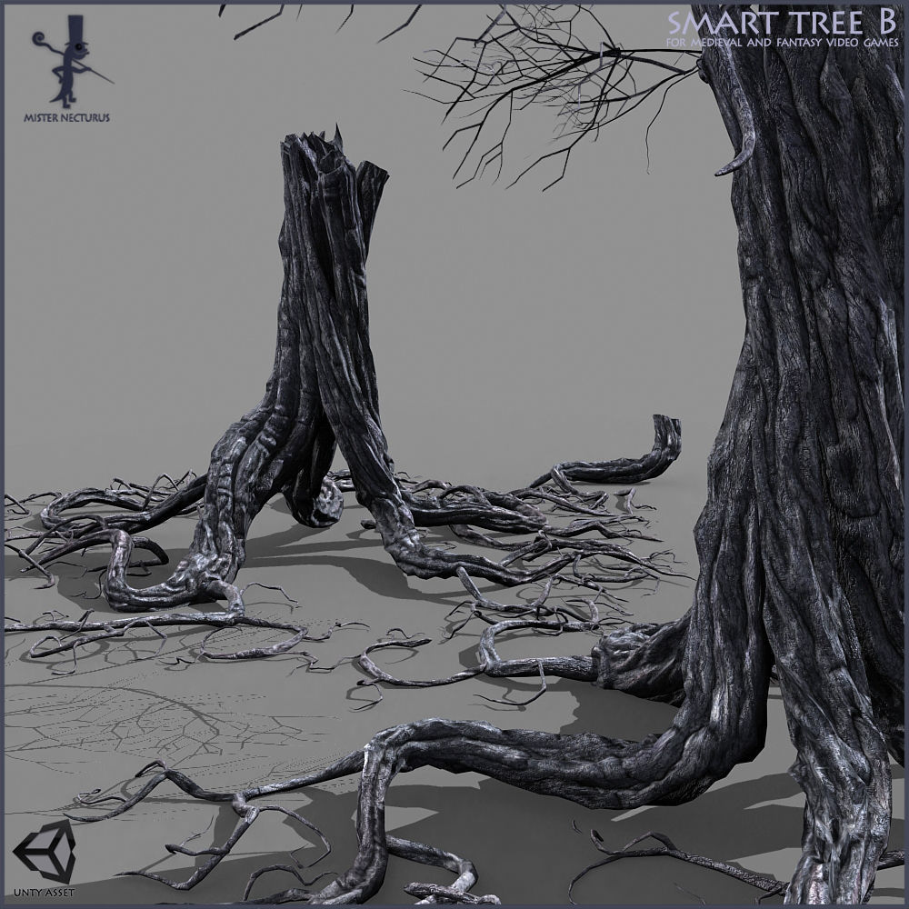 Smart Tree B Low-poly 3D model_5