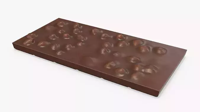 Milk Chocolate Nut Block 3D model