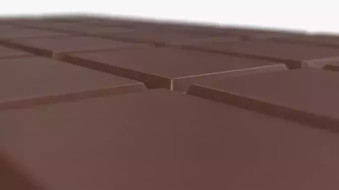 Milk Chocolate Nut Block 3D model 6