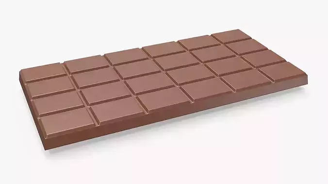 Milk Chocolate Nut Block 3D model 4