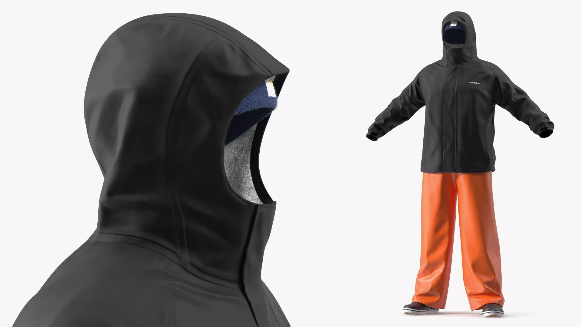 Grundens Waterproof Deck Workwear Fur 3D model