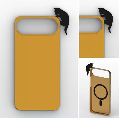 Climbing Cat Matte MagSafe Case 3D print model