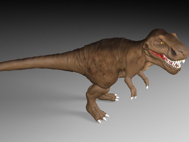 Rigged dino Low-poly 3D model_3