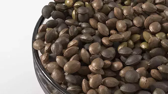 Cannabis Seeds in Bowl 3D model 5