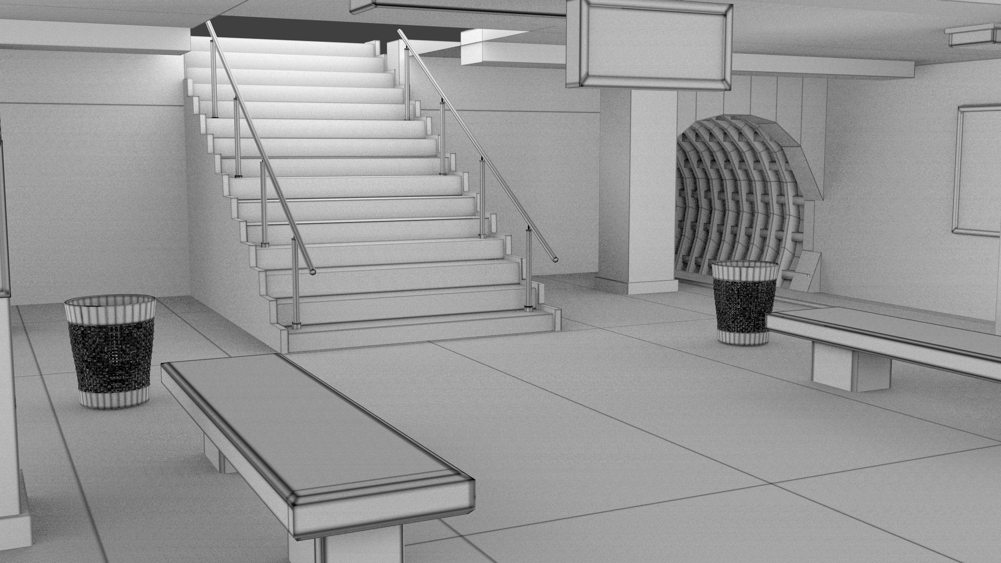 Subway Staion 3D model_13