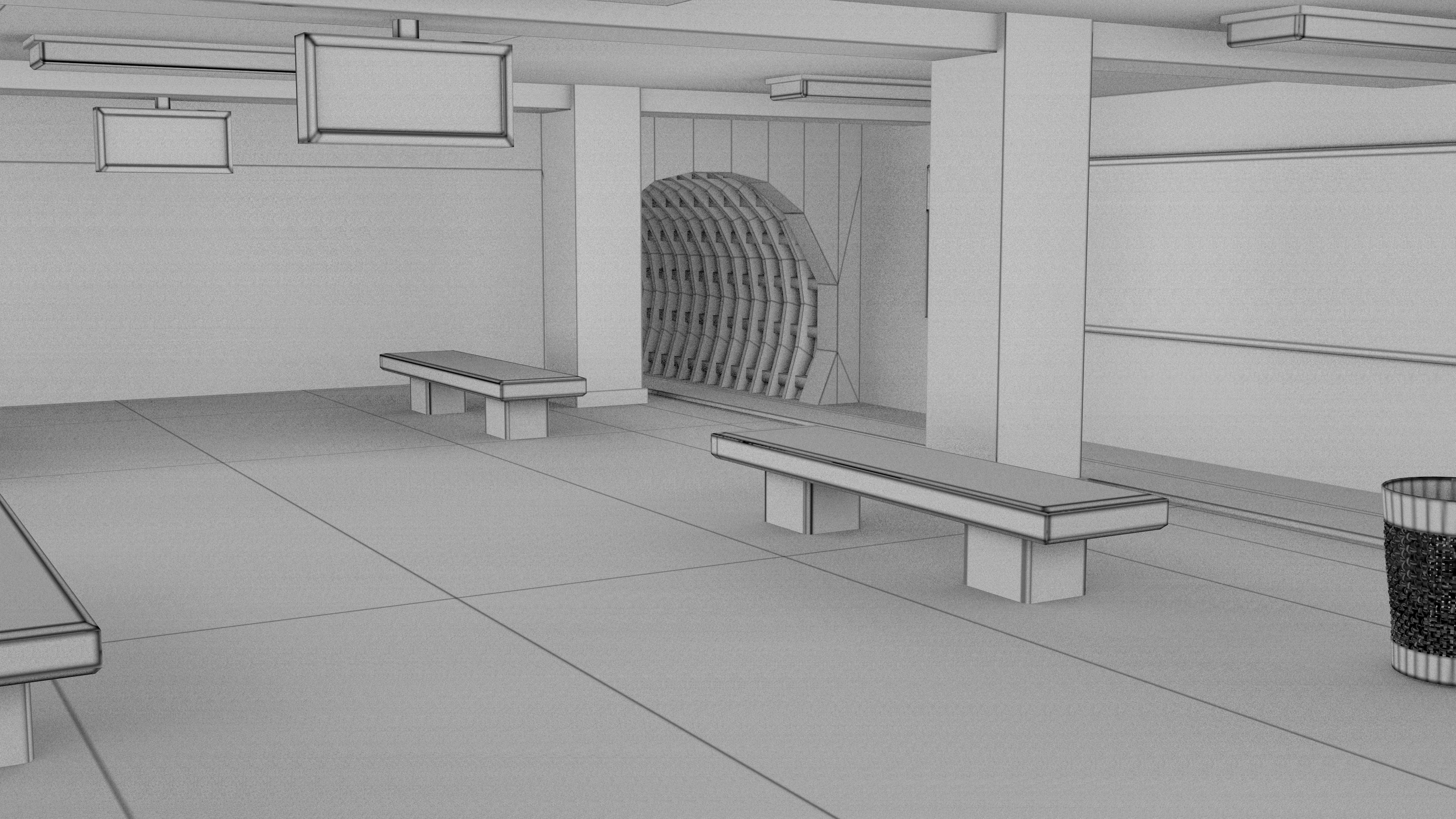 Subway Staion 3D model_14