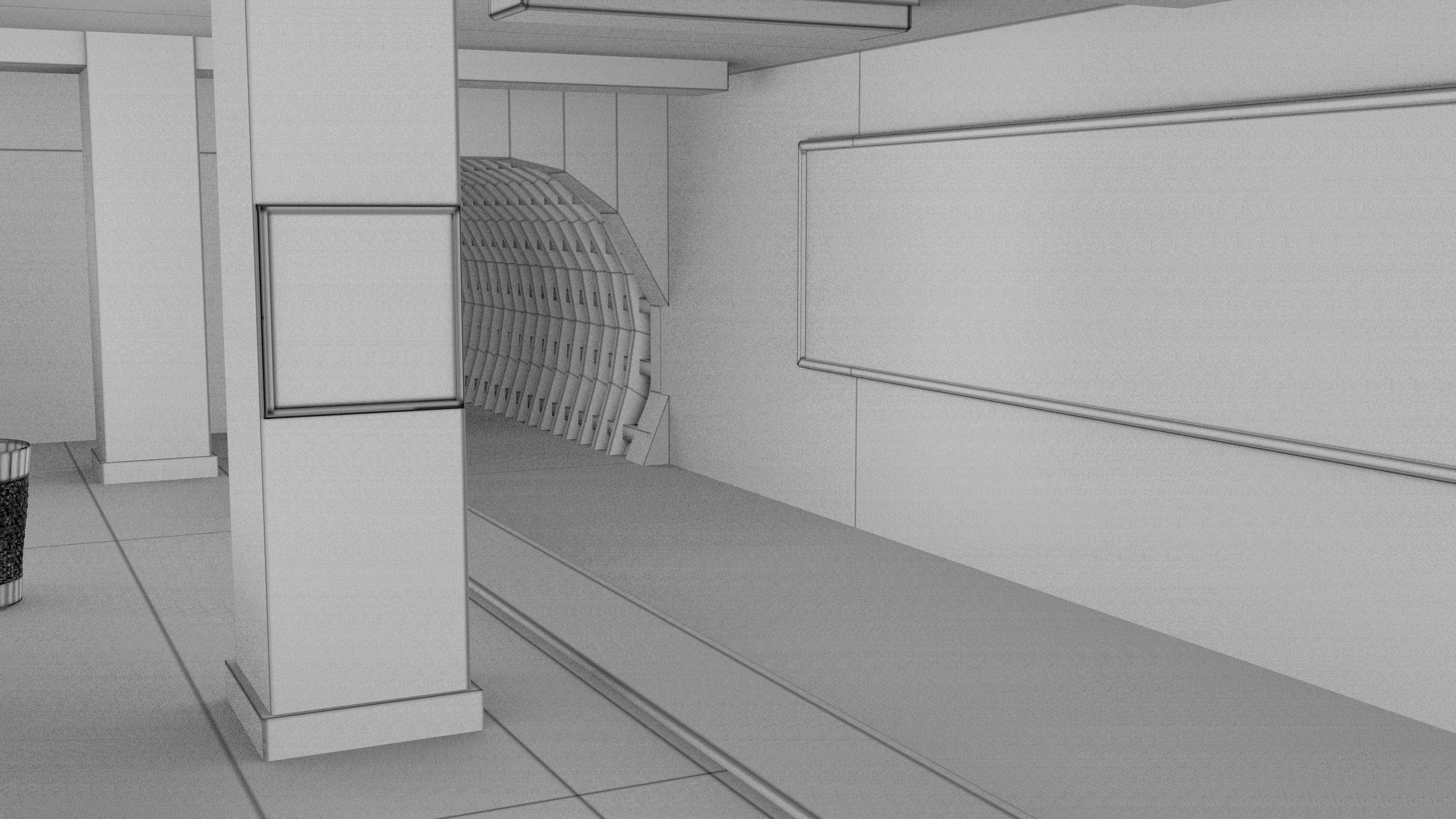Subway Staion 3D model_12