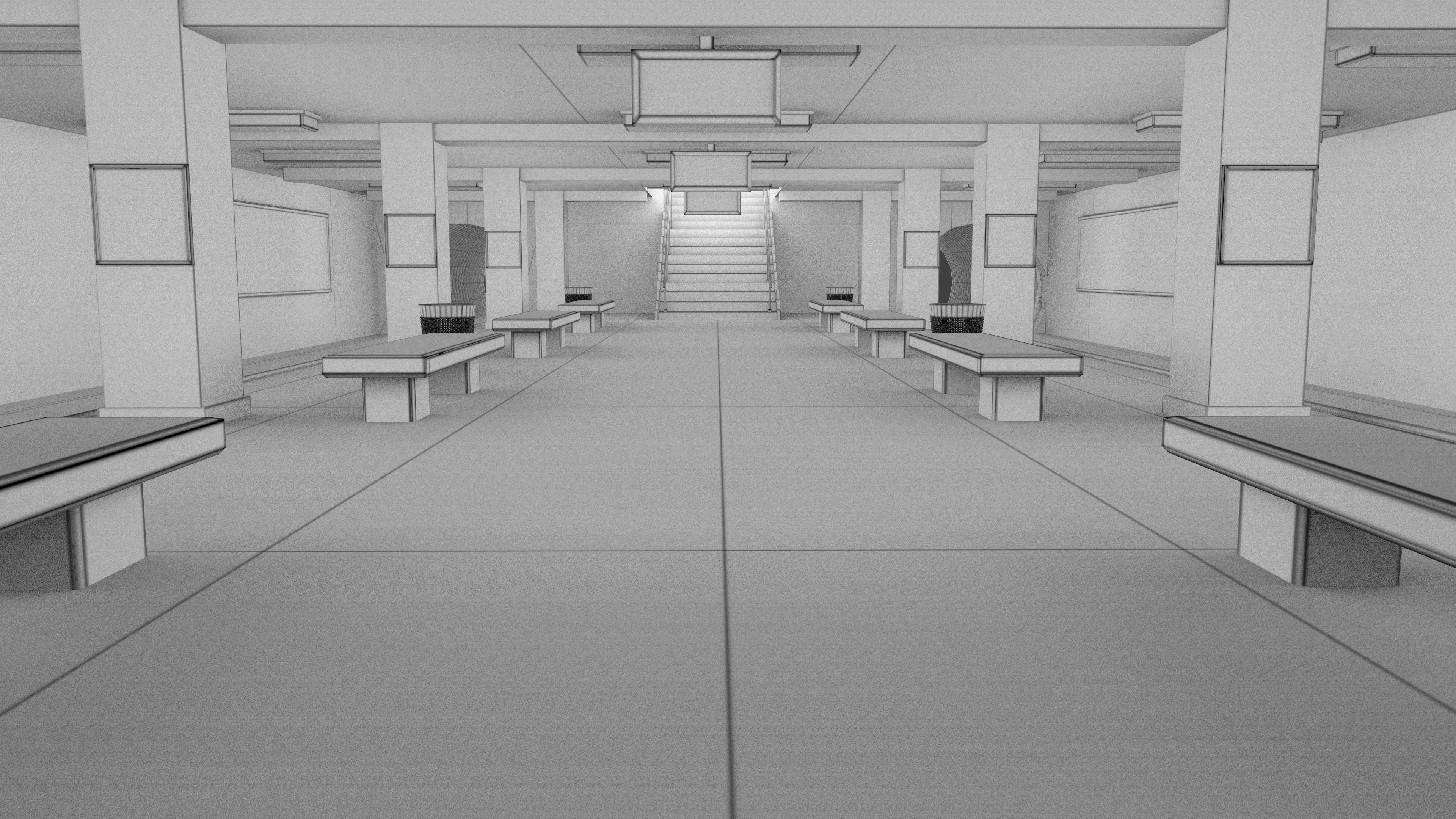 Subway Staion 3D model_6