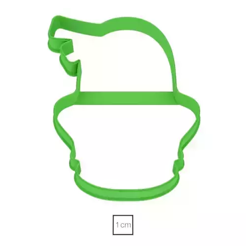 Basket with a bow cookie cutter for professional