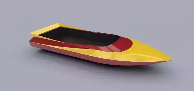 Hull of jet sprint boat 3D model