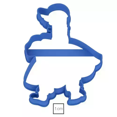 Girl with a basket cookie cutter for professional