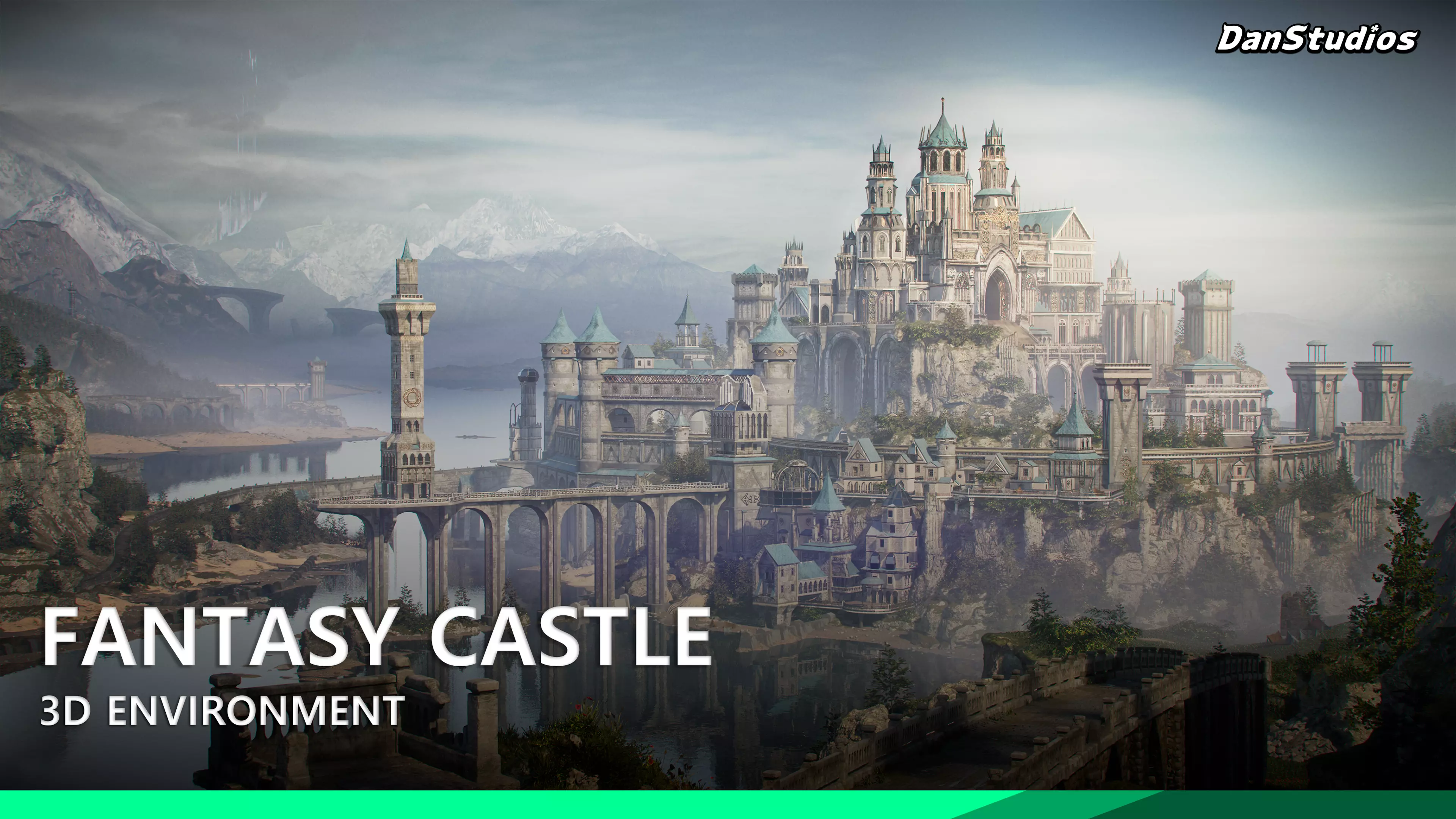 Fantasy Castle Environment Pack Low-poly 3D model