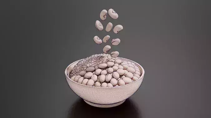 Food Traditional - Home FoodsRice with Beans 3D print model 7