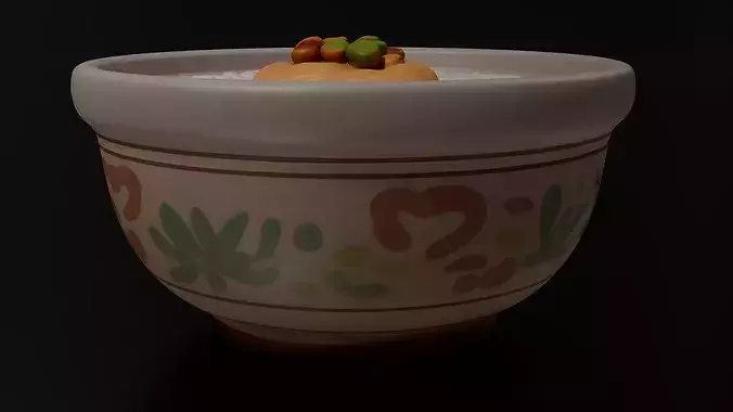 FoodTraditional - Home FoodsRice Pudding 3D print model 4