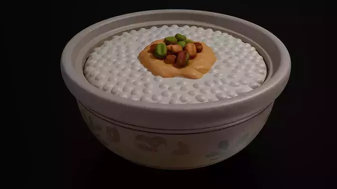 FoodTraditional - Home FoodsRice Pudding 3D print model 2