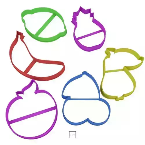Set Fruits cookie cutter for professional