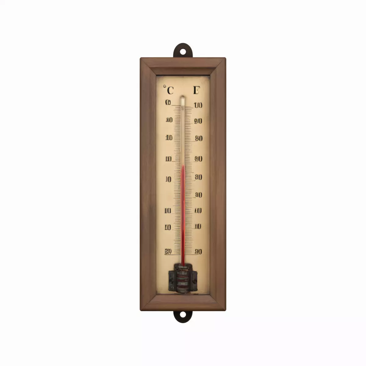 Vintage Wooden Garden Thermometer 3D Model Outdoor 3D model