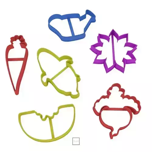Set Vegetable cookie cutter for professional