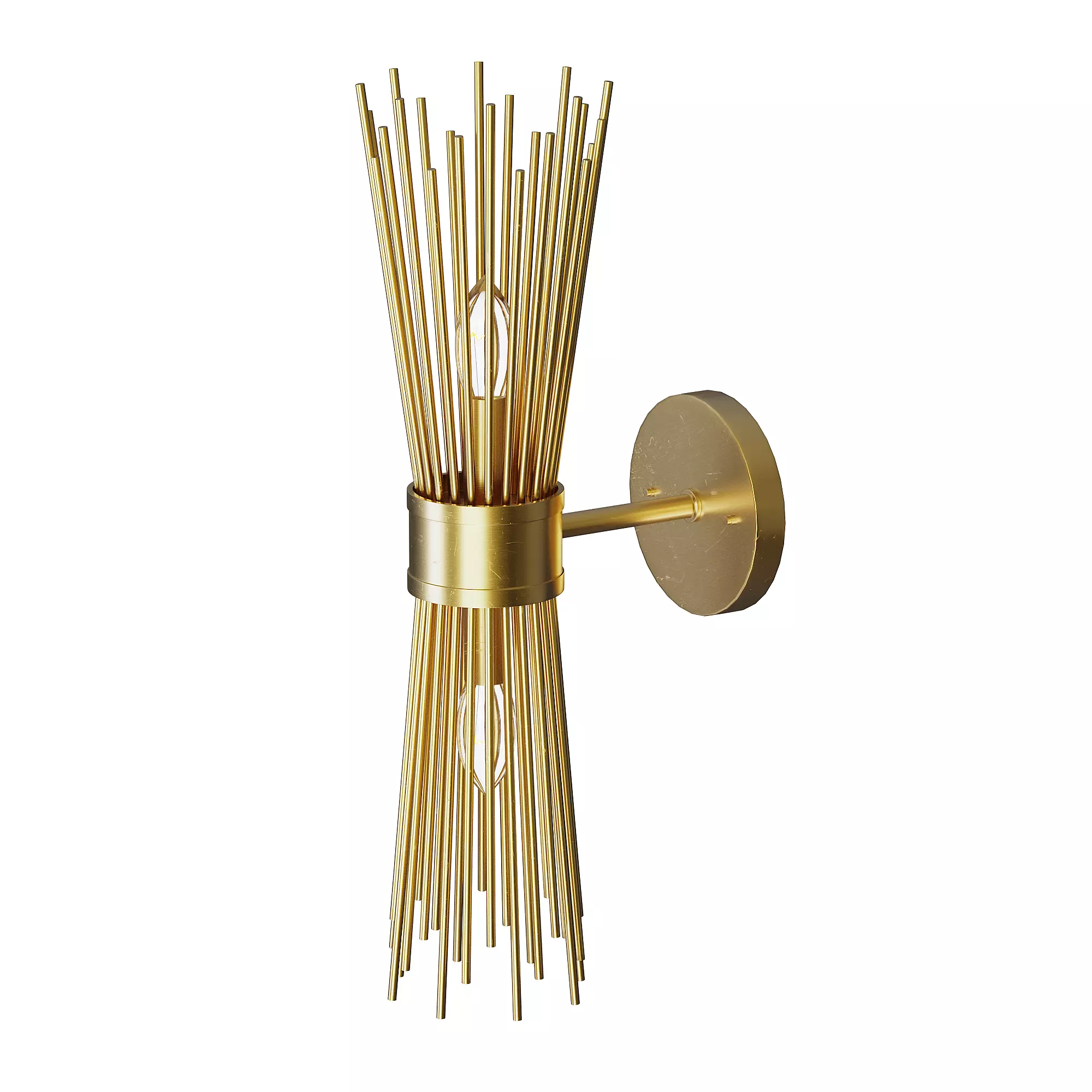 Wheat-straw wall lamp Low-poly 3D model