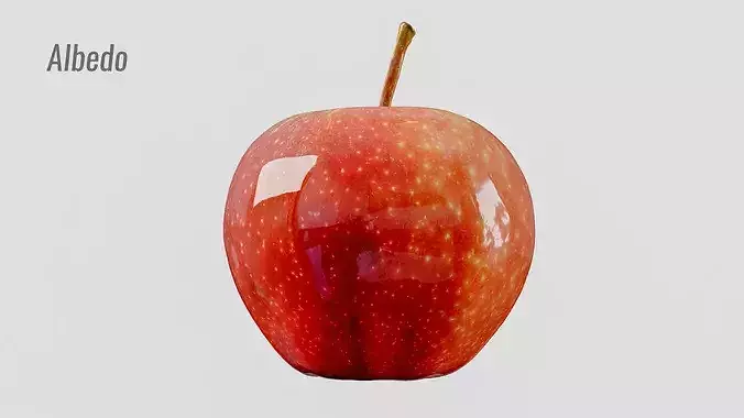 Real Apple Scan - Lowpoly and Midpoly Photogrammetry 3D Model Low-poly 3D model 6
