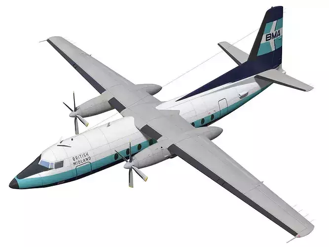 fokker-f27-friendship-3d-model