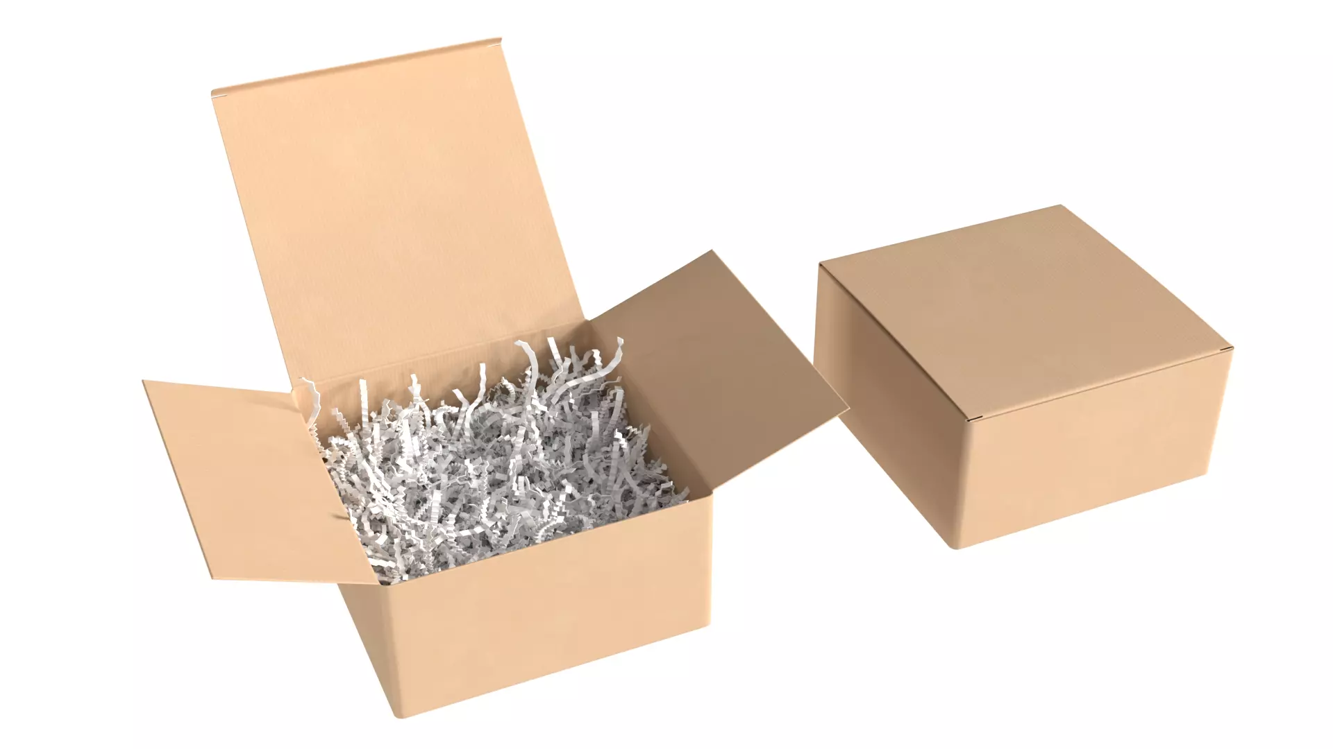 Crinkle Paper Gift Box PBR 6 3D model