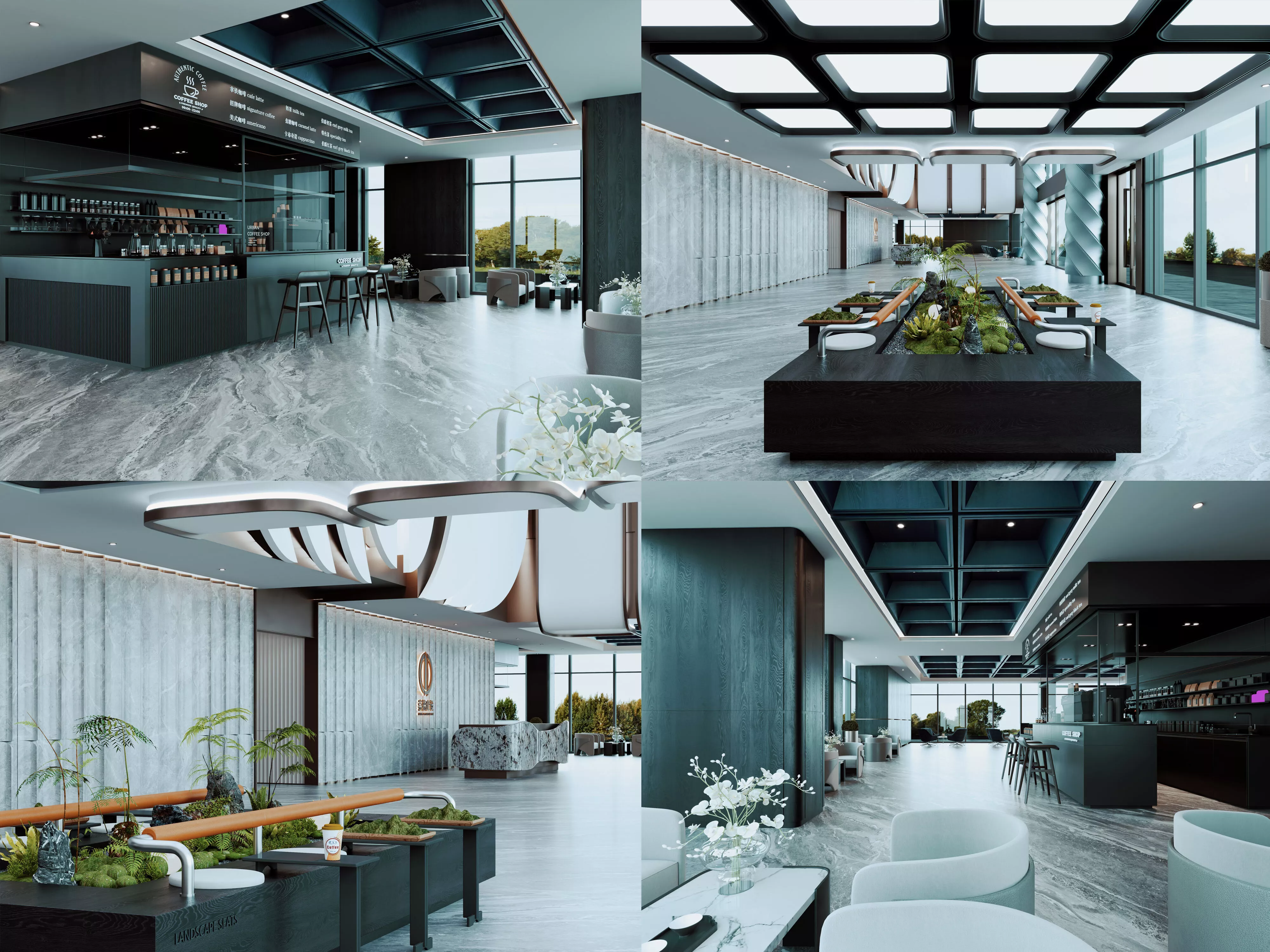Modern Luxury Corporate Lobby Interior 3D model