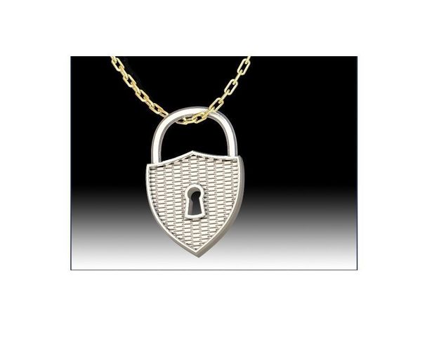 Lock pendant 3D print model