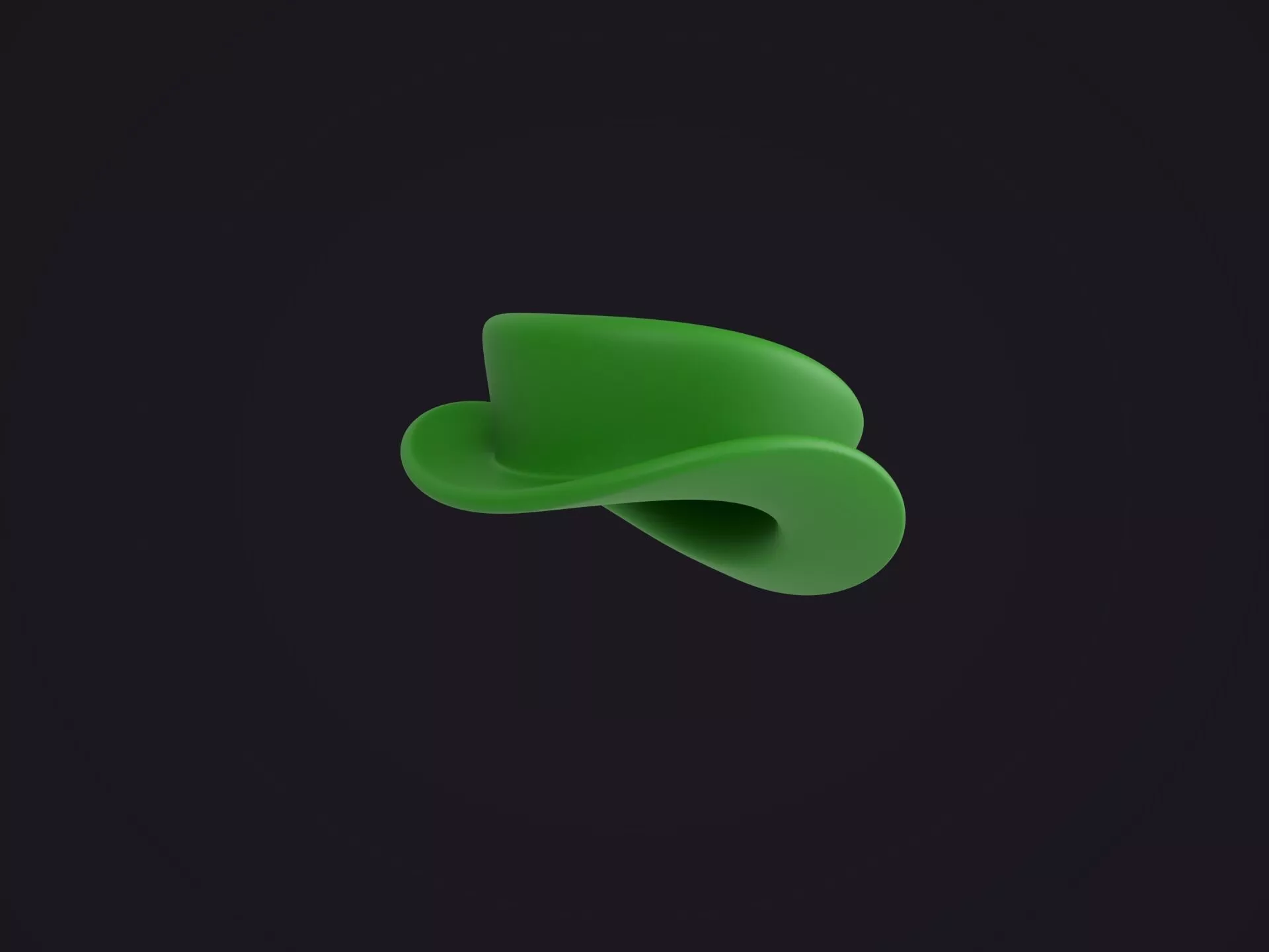 Green Top Hat 3D model