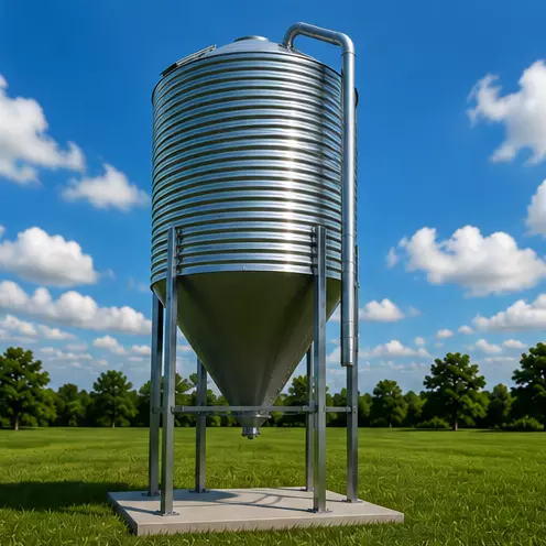 Industrial Grain Silo 3D model